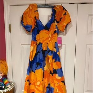 Tabitha Brown, orange dress. Size 12